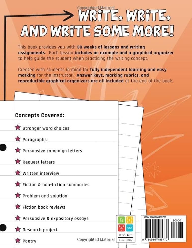 Amazon.com: Let's Get Writing 6: Lessons & Workbook for